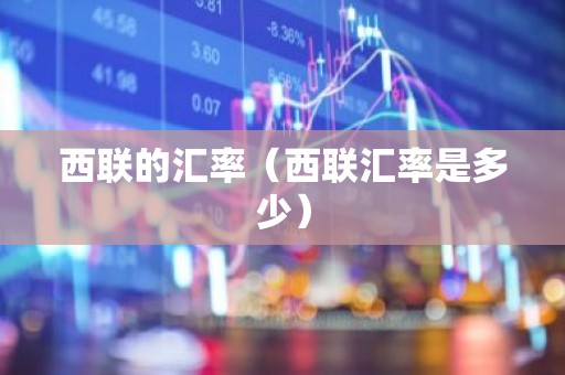 西联的汇率（西联汇率是多少）