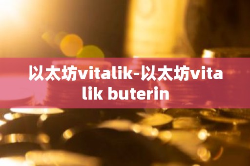 以太坊vitalik-以太坊vitalik buterin