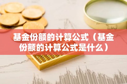 基金份额的计算公式（基金份额的计算公式是什么）