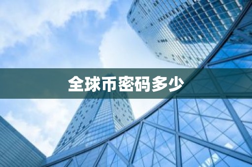 全球币密码多少