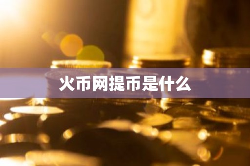 火币网提币是什么