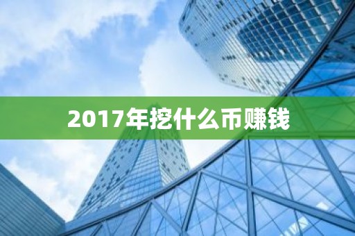 2017年挖什么币赚钱