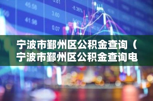 宁波市鄞州区公积金查询（宁波市鄞州区公积金查询电话）