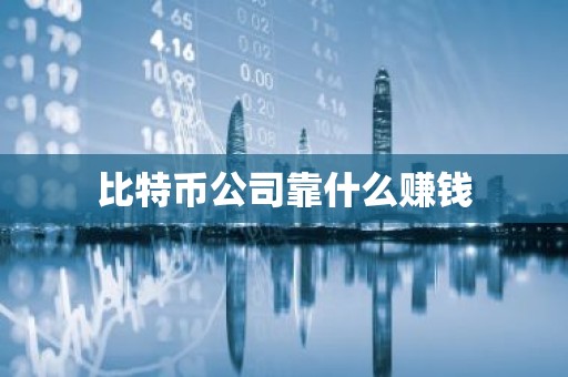 比特币公司靠什么赚钱