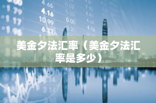 美金夕法汇率（美金夕法汇率是多少）