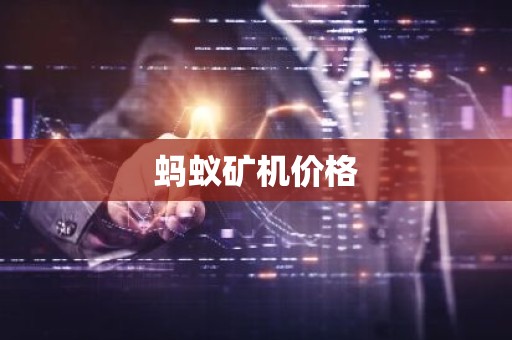 蚂蚁矿机价格