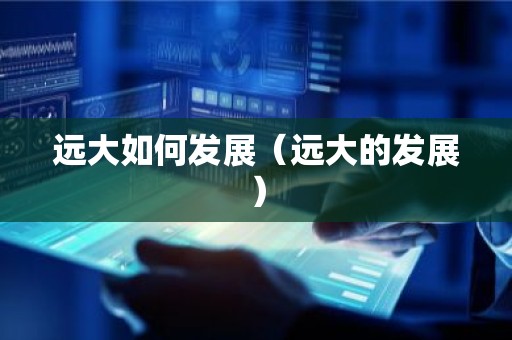 远大如何发展（远大的发展）
