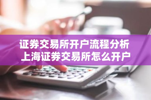 证券交易所开户流程分析 上海证券交易所怎么开户