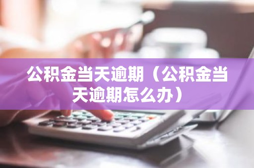 公积金当天逾期（公积金当天逾期怎么办）
