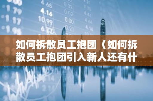 如何拆散员工抱团（如何拆散员工抱团引入新人还有什么）
