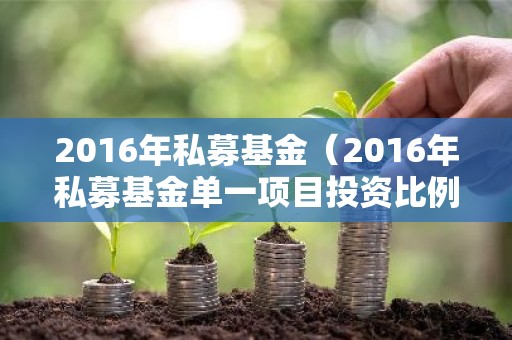 2016年私募基金（2016年私募基金单一项目投资比例限制）