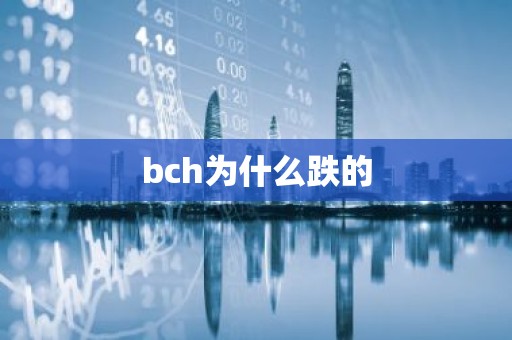 bch为什么跌的