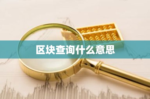 区块查询什么意思