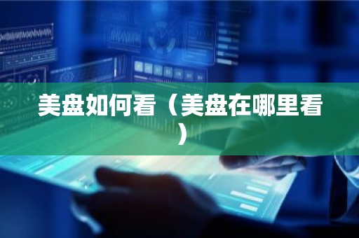 美盘如何看（美盘在哪里看）