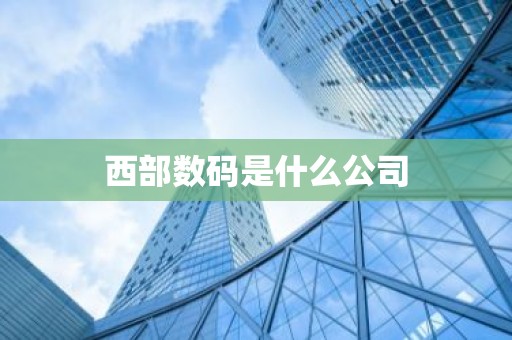 西部数码是什么公司