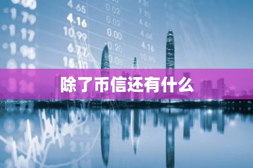 除了币信还有什么