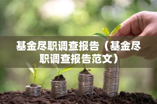 基金尽职调查报告（基金尽职调查报告范文）