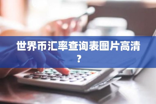 世界币汇率查询表图片高清？