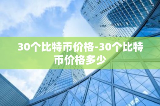 30个比特币价格-30个比特币价格多少