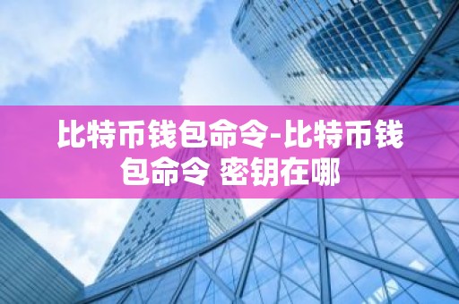 比特币钱包命令-比特币钱包命令 密钥在哪