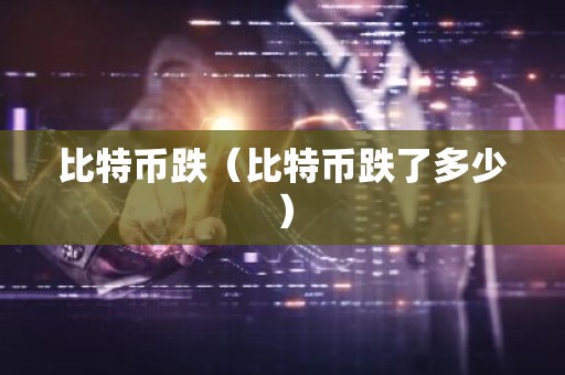 比特币跌（比特币跌了多少）