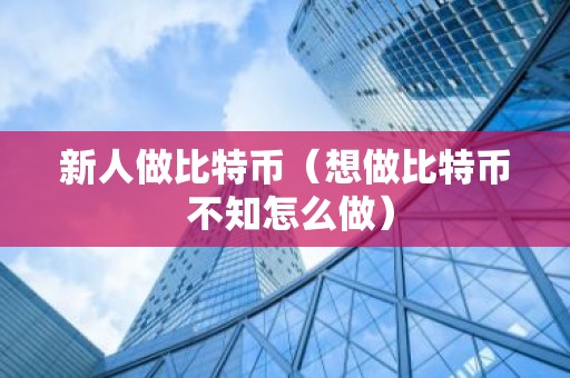 新人做比特币（想做比特币 不知怎么做）