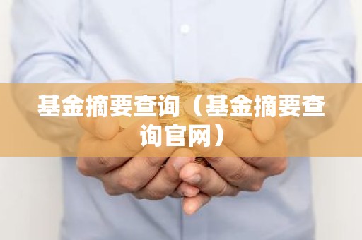 基金摘要查询（基金摘要查询官网）