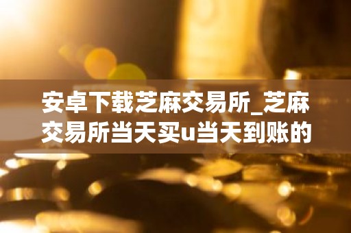 安卓下载芝麻交易所_芝麻交易所当天买u当天到账的吗V6.1.19