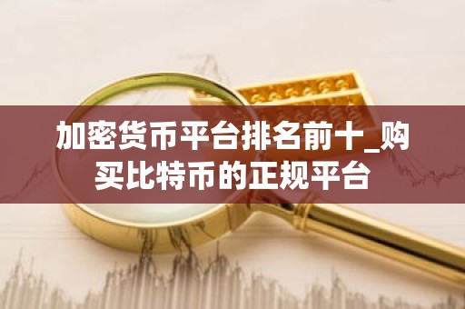 加密货币平台排名前十_购买比特币的正规平台