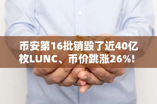 币安第16批销毁了近40亿枚LUNC、币价跳涨26%! USTC单月暴冲346%