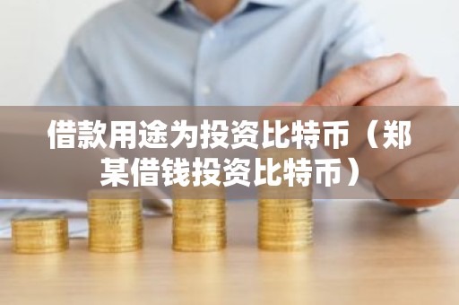 借款用途为投资比特币（郑某借钱投资比特币）