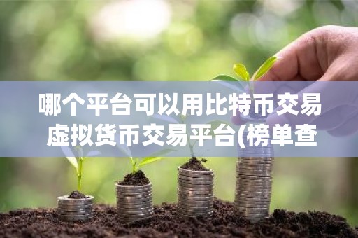 哪个平台可以用比特币交易 虚拟货币交易平台(榜单查看)