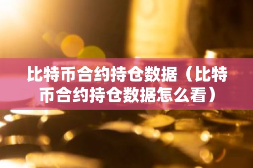 比特币合约持仓数据（比特币合约持仓数据怎么看）