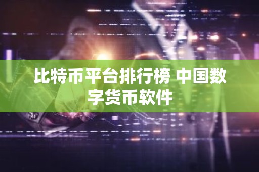 比特币平台排行榜 中国数字货币软件
