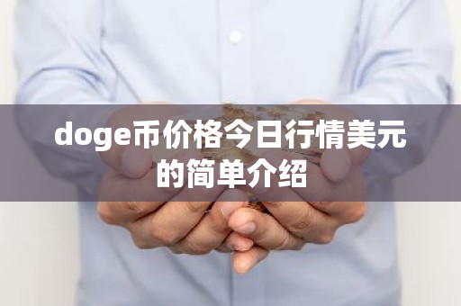 doge币价格今日行情美元的简单介绍