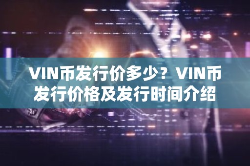 VIN币发行价多少？VIN币发行价格及发行时间介绍