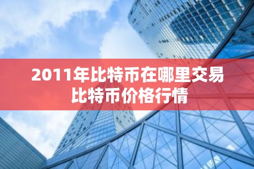 2011年比特币在哪里交易 比特币价格行情
