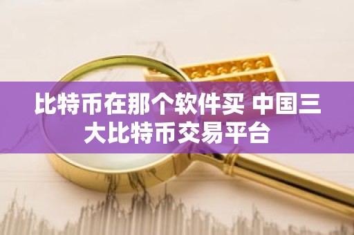 比特币在那个软件买 中国三大比特币交易平台