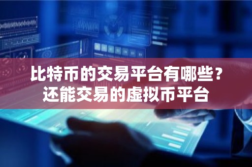 比特币的交易平台有哪些？还能交易的虚拟币平台