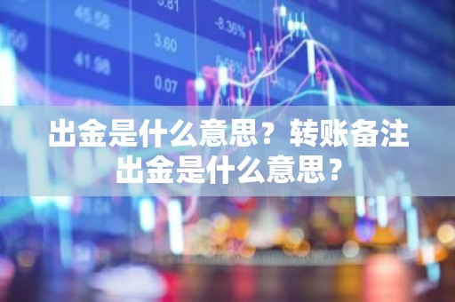出金是什么意思？转账备注出金是什么意思？