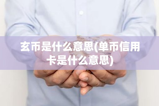 玄币是什么意思(单币信用卡是什么意思)