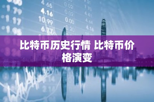 比特币历史行情 比特币价格演变
