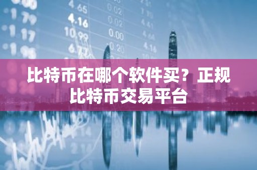 比特币在哪个软件买？正规比特币交易平台