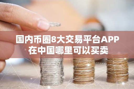 国内币圈8大交易平台APP 在中国哪里可以买卖