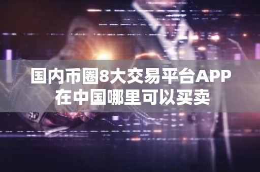 国内币圈8大交易平台APP 在中国哪里可以买卖