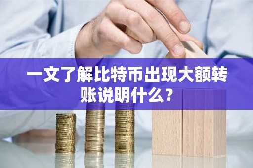 一文了解比特币出现大额转账说明什么？