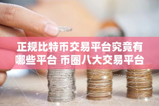 正规比特币交易平台究竟有哪些平台 币圈八大交易平台排行榜