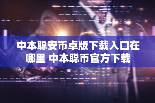 中本聪安币卓版下载入口在哪里 中本聪币官方下载