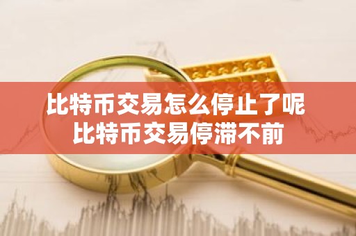 比特币交易怎么停止了呢 比特币交易停滞不前