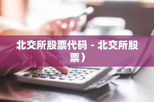 北交所股票代码 - 北交所股票）